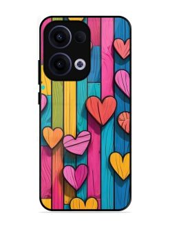 Rainbow Of Hearts Glossy Soft Edge Case for Oppo Reno 13 (5G)