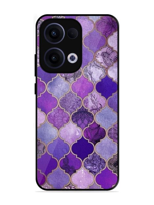 Purple Mosaic Magic Glossy Soft Edge Case for Oppo Reno 13 (5G)