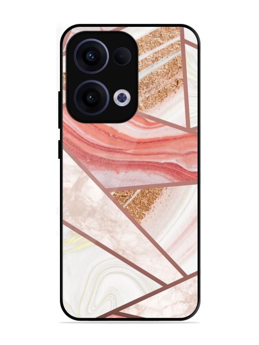 Rosy Mosaic Glossy Soft Edge Case for Oppo Reno 13 (5G)