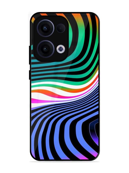 Psychedelic Waves Glossy Soft Edge Case for Oppo Reno 13 (5G)