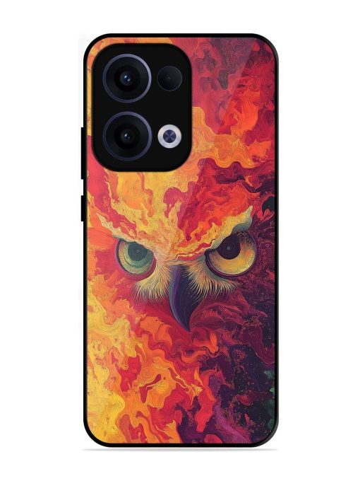 Fiery Owl Glossy Soft Edge Case for Oppo Reno 13 (5G)