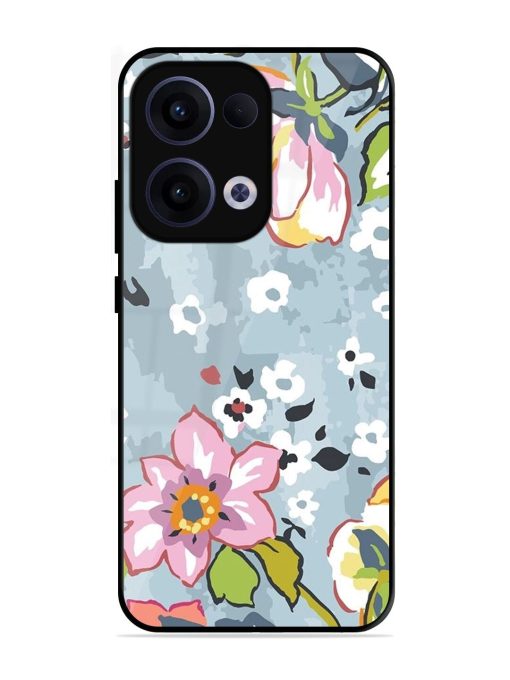 Floral Fantasy Glossy Soft Edge Case for Oppo Reno 13 (5G)