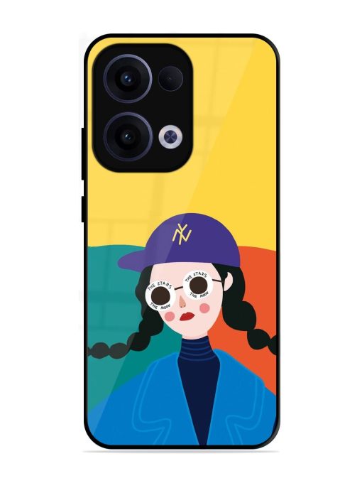 Starry-Eyed Girl Glossy Soft Edge Case for Oppo Reno 13 (5G)