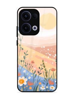 Golden Hour Blooms Glossy Soft Edge Case for Oppo Reno 13 (5G)