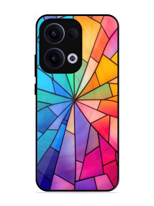 Stained Glass Kaleidoscope Of Colors Glossy Soft Edge Case for Oppo Reno 13 (5G)