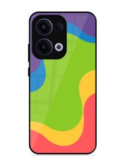Wavy Rainbow Wonderland Glossy Soft Edge Case for Oppo Reno 13 (5G)