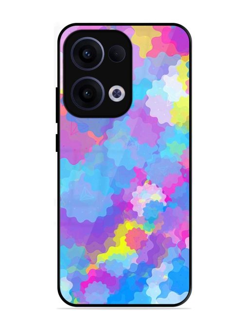 Psychedelic Cloud Burst Glossy Soft Edge Case for Oppo Reno 13 (5G)