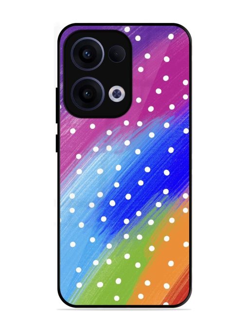 Rainbow Polka Dot Dream Glossy Soft Edge Case for Oppo Reno 13 (5G)