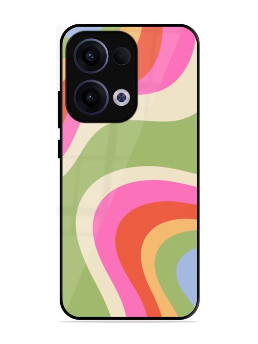 Wavy Rainbow Wonderland Glossy Soft Edge Case for Oppo Reno 13 (5G)