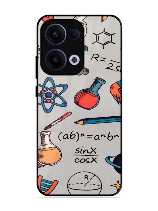 Science Doodle Delight Glossy Soft Edge Case for Oppo Reno 13 (5G)