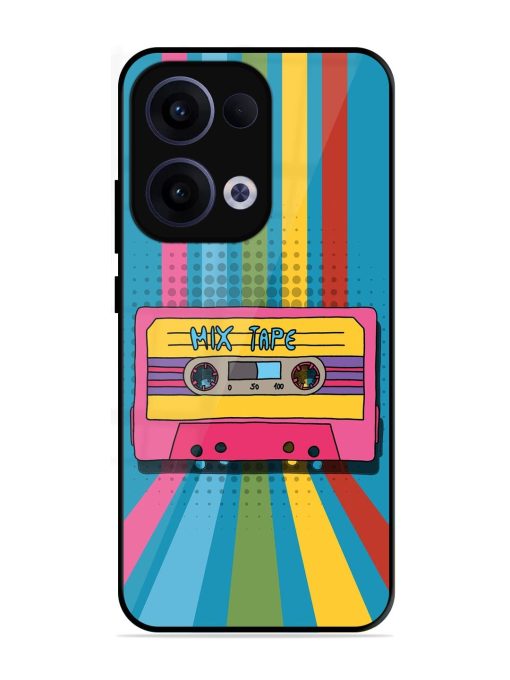 Retro Cassette Tapes Glossy Soft Edge Case for Oppo Reno 13 (5G)