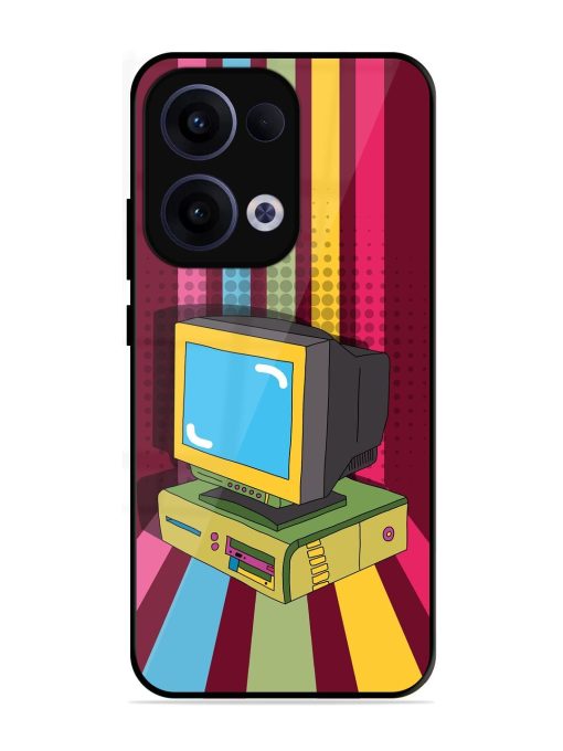 Retro Tech Vibes Glossy Soft Edge Case for Oppo Reno 13 (5G)