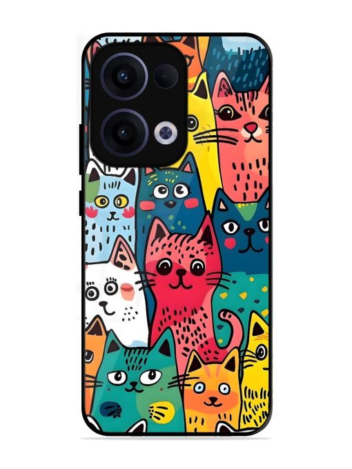 Feline Frenzy Glossy Soft Edge Case for Oppo Reno 13 (5G)