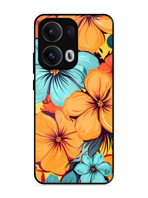 Tropical Bloom Glossy Soft Edge Case for Oppo Reno 13 Pro (5G)