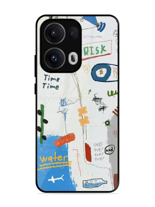 Mind Map Madness Glossy Soft Edge Case for Oppo Reno 13 Pro (5G)