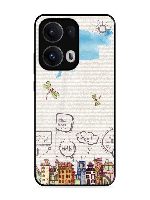 Doodle City Glossy Soft Edge Case for Oppo Reno 13 Pro (5G)