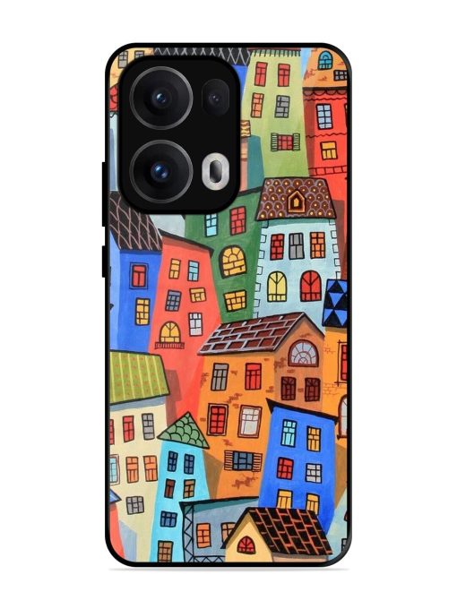 Rainbow House Glossy Soft Edge Case for Oppo Reno 13 Pro (5G)
