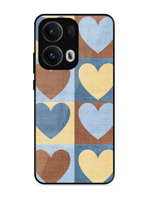 Hearts On Canvas Glossy Soft Edge Case for Oppo Reno 13 Pro (5G)