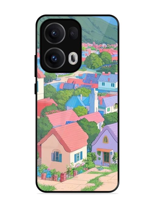 Pastel Paradise Glossy Soft Edge Case for Oppo Reno 13 Pro (5G)