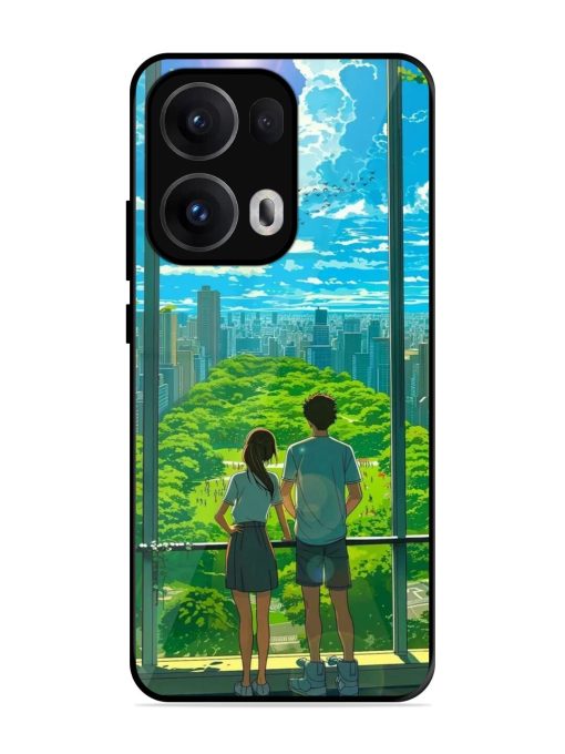 Cyberpunk Dreamscape Glossy Soft Edge Case for Oppo Reno 13 Pro (5G)