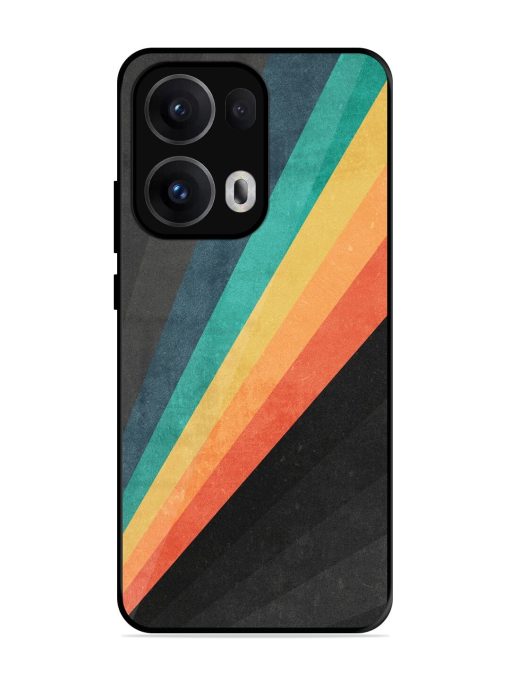 Retro Spectrum Glossy Soft Edge Case for Oppo Reno 13 Pro (5G)
