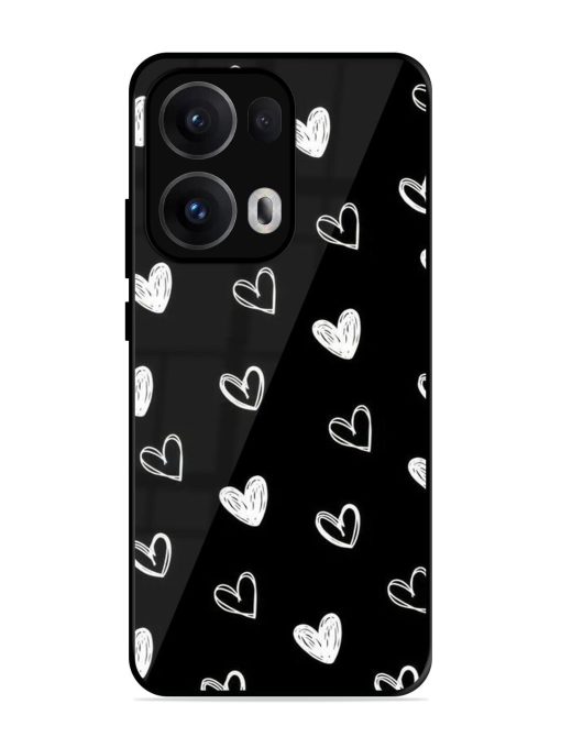 Scattered Hearts Glossy Soft Edge Case for Oppo Reno 13 Pro (5G)