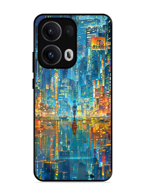 Neon Metropolis Glossy Soft Edge Case for Oppo Reno 13 Pro (5G)