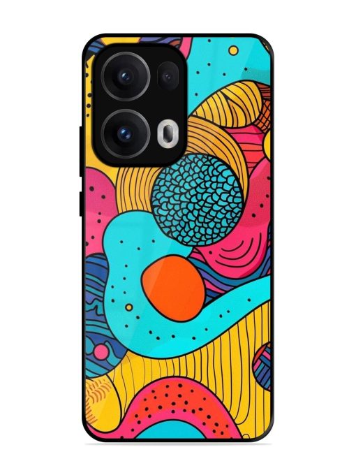 Psychedelic Patterns Glossy Soft Edge Case for Oppo Reno 13 Pro (5G)