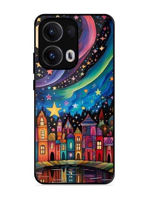 Starlit Village Glossy Soft Edge Case for Oppo Reno 13 Pro (5G)