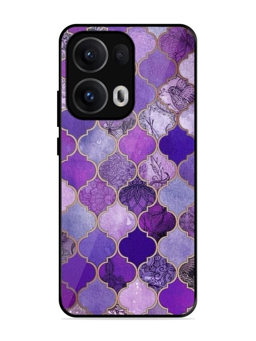 Purple Mosaic Magic Glossy Soft Edge Case for Oppo Reno 13 Pro (5G)