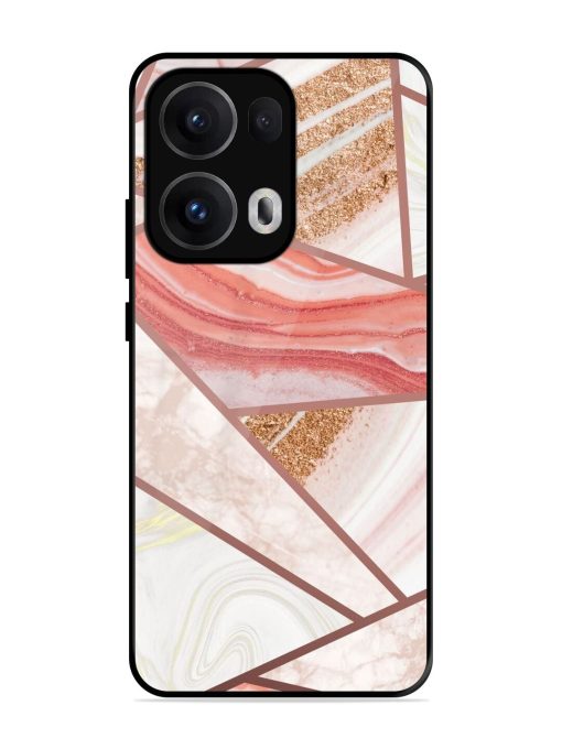 Rosy Mosaic Glossy Soft Edge Case for Oppo Reno 13 Pro (5G)