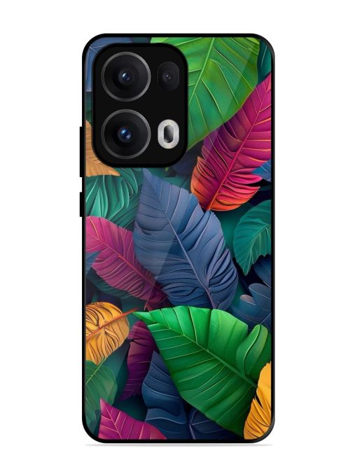 Tropical Tapestry Glossy Soft Edge Case for Oppo Reno 13 Pro (5G)