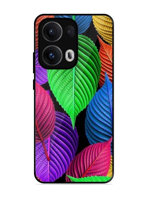 Rainbow Leaf Symphony Glossy Soft Edge Case for Oppo Reno 13 Pro (5G)