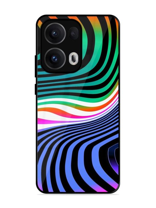 Psychedelic Waves Glossy Soft Edge Case for Oppo Reno 13 Pro (5G)