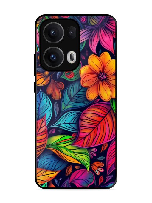 Rainbow Of Blooms Glossy Soft Edge Case for Oppo Reno 13 Pro (5G)