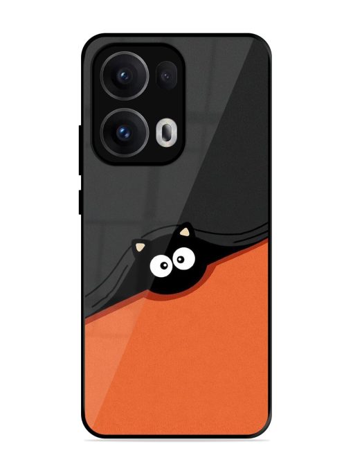 Peek-A-Boo Kitty Glossy Soft Edge Case for Oppo Reno 13 Pro (5G)