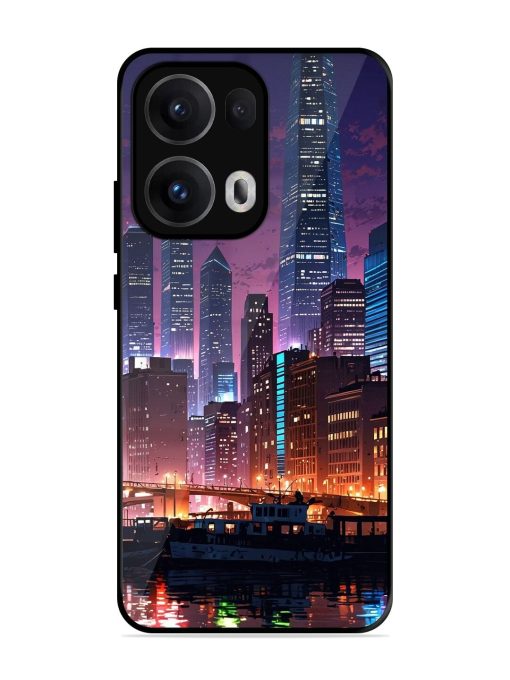 Neon Nightscape Glossy Soft Edge Case for Oppo Reno 13 Pro (5G)