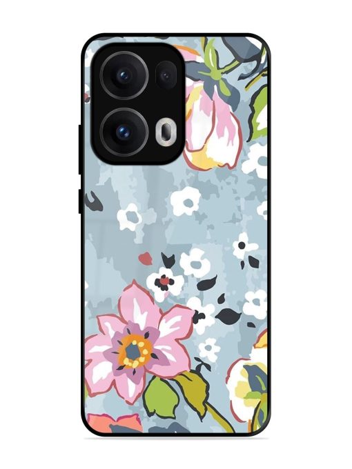 Floral Fantasy Glossy Soft Edge Case for Oppo Reno 13 Pro (5G)