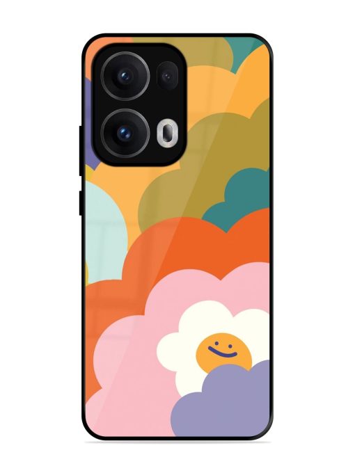 Happy Flower Power Glossy Soft Edge Case for Oppo Reno 13 Pro (5G)