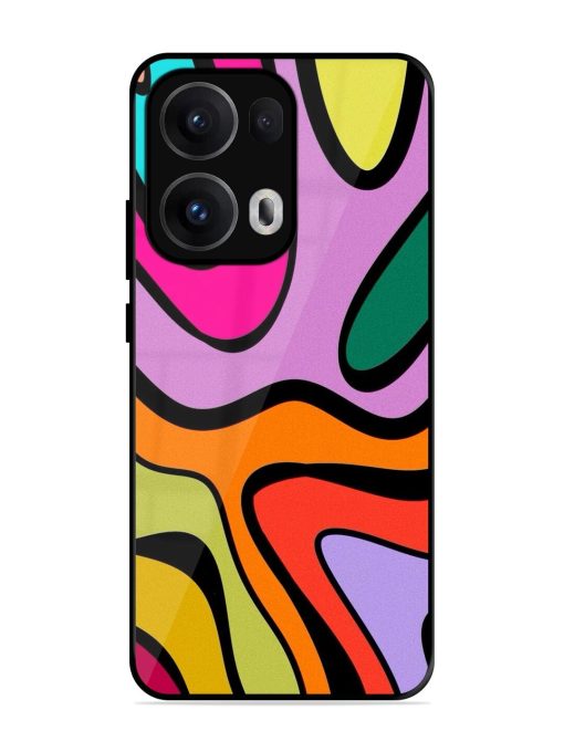 Groovy Swirls Glossy Soft Edge Case for Oppo Reno 13 Pro (5G)