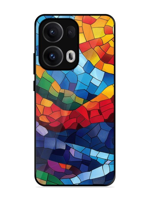 Mosaic Sunset Glossy Soft Edge Case for Oppo Reno 13 Pro (5G)