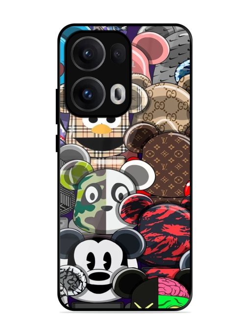 Streetwear Bearbrick Extravaganza Glossy Soft Edge Case for Oppo Reno 13 Pro (5G)