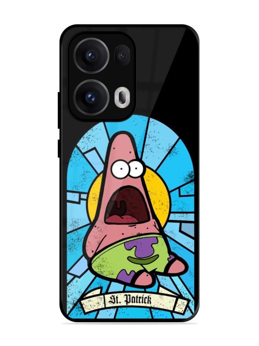 St. Patrick'S Day Stained Glass Patrick Star Glossy Soft Edge Case for Oppo Reno 13 Pro (5G)