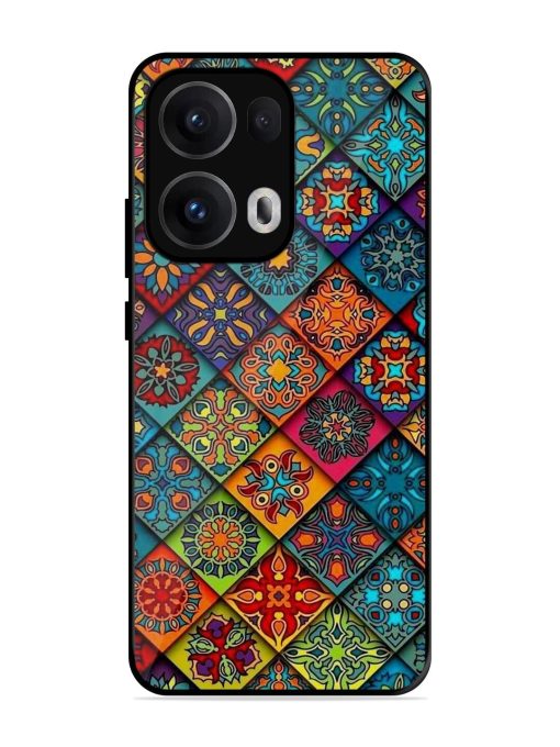 Patchwork Mandala Mosaic Glossy Soft Edge Case for Oppo Reno 13 Pro (5G)