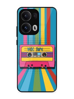 Retro Cassette Tapes Glossy Soft Edge Case for Oppo Reno 13 Pro (5G)