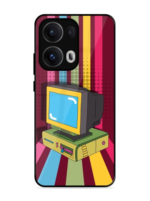 Retro Tech Vibes Glossy Soft Edge Case for Oppo Reno 13 Pro (5G)