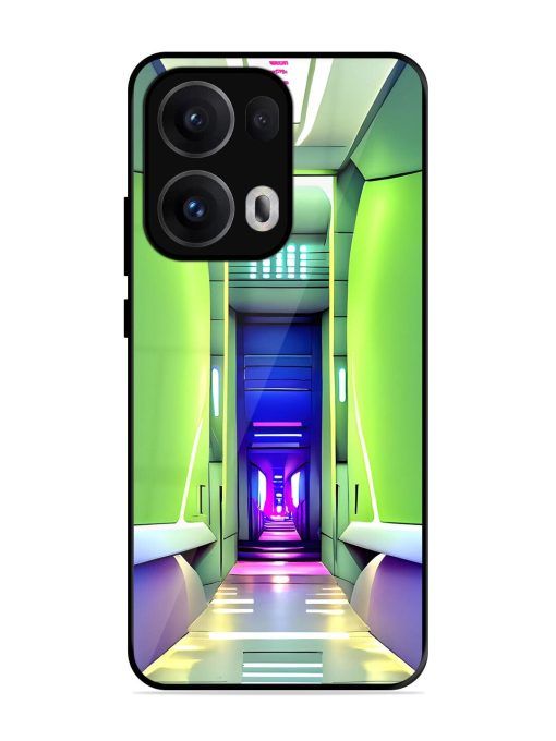 Neon Corridor Glossy Soft Edge Case for Oppo Reno 13 Pro (5G)