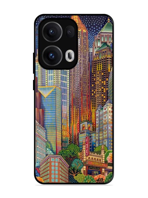 Neon Nightscape Glossy Soft Edge Case for Oppo Reno 13 Pro (5G)