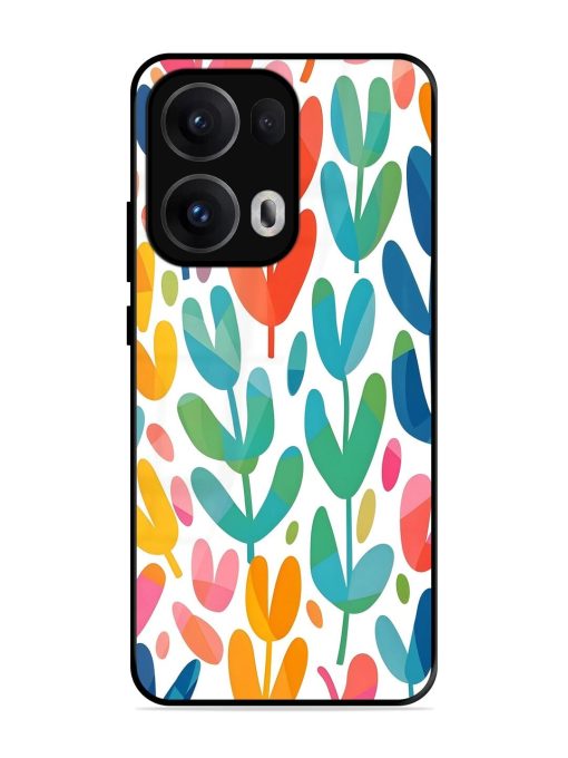Rainbow Of Blooms Glossy Soft Edge Case for Oppo Reno 13 Pro (5G)