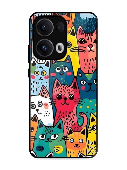 Feline Frenzy Glossy Soft Edge Case for Oppo Reno 13 Pro (5G)